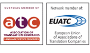 American Translators Companies and European Union of Associations of Translation Companies logos
